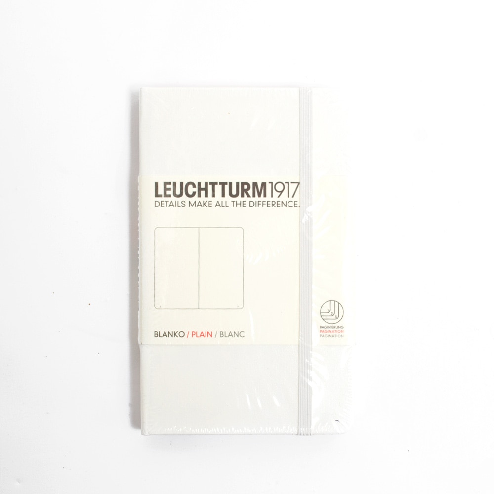 Leuchtturm, Pocket, Hardcover, A6, Plain, White